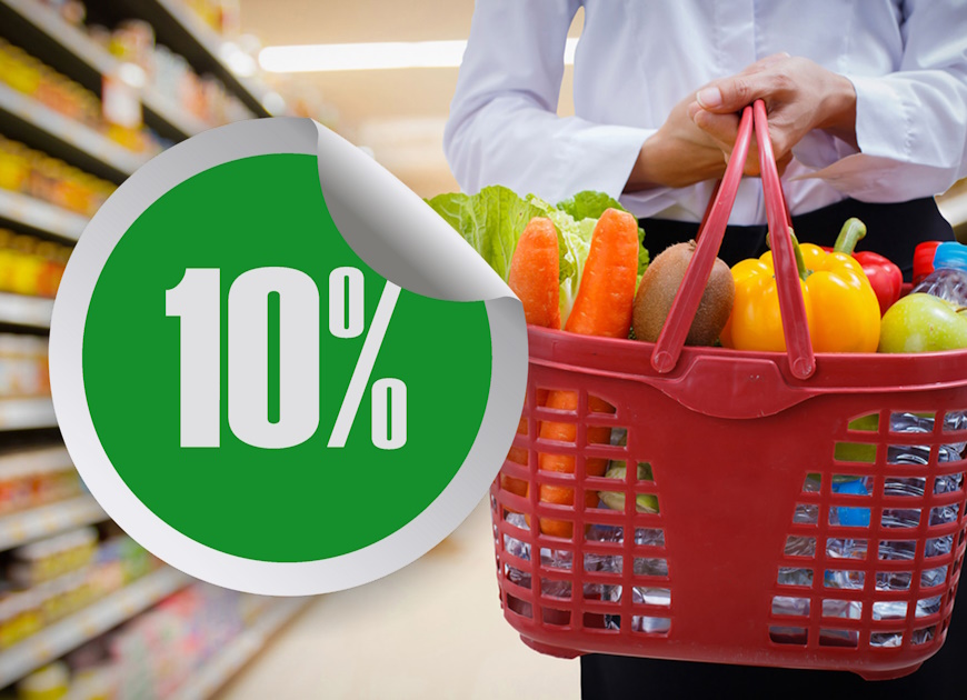По дебетовой Сберкарте можно получить кэшбэк 10% за покупки в супермаркетах